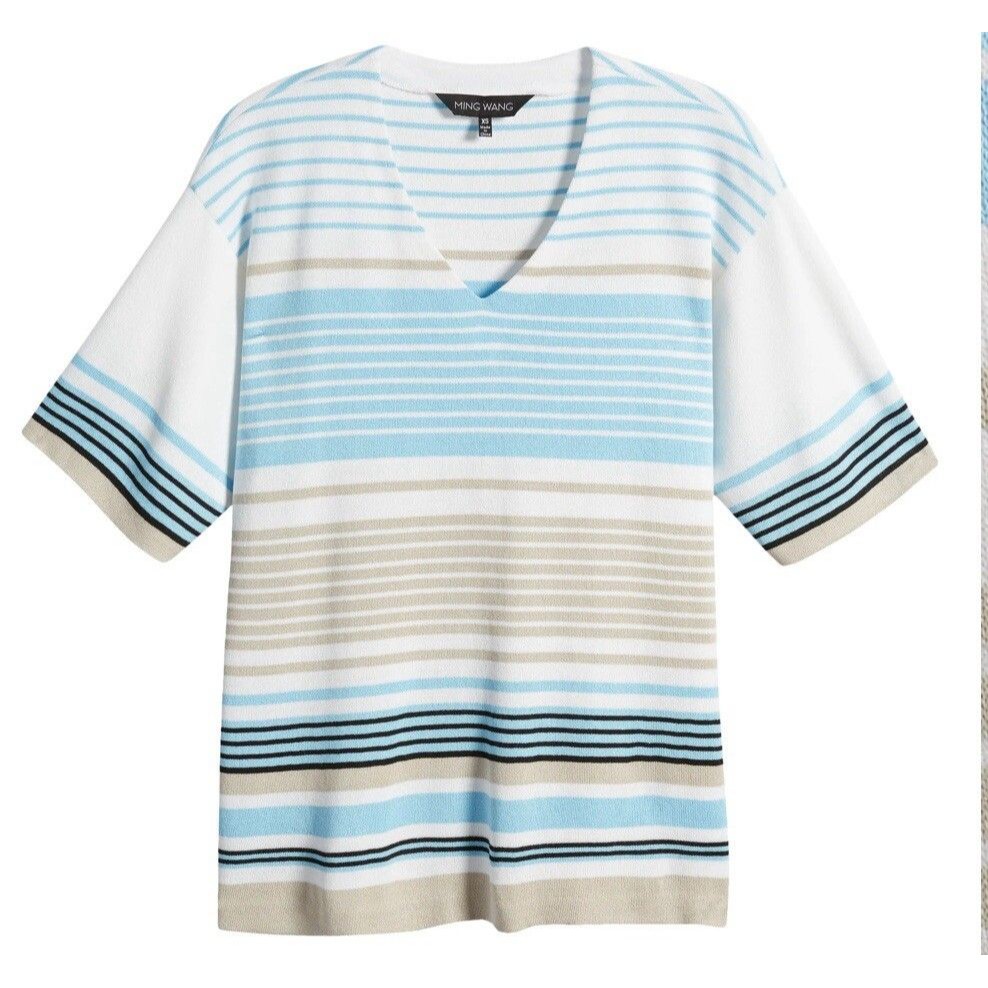 Ming Wang Stripe Tunic Sweater Sz Small New